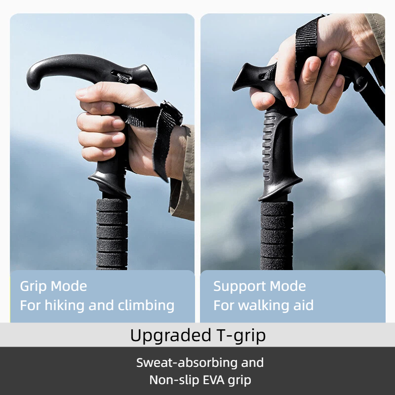 BISINNA 2PCS T Handle Walking  - огляд і ціна Trekking Pole Carbon