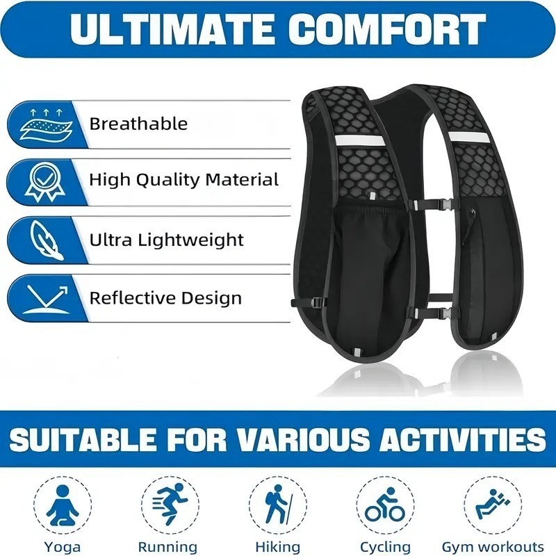 1-4PCS Outdoor Lightweight Hik - огляд і ціна Hydration Vest